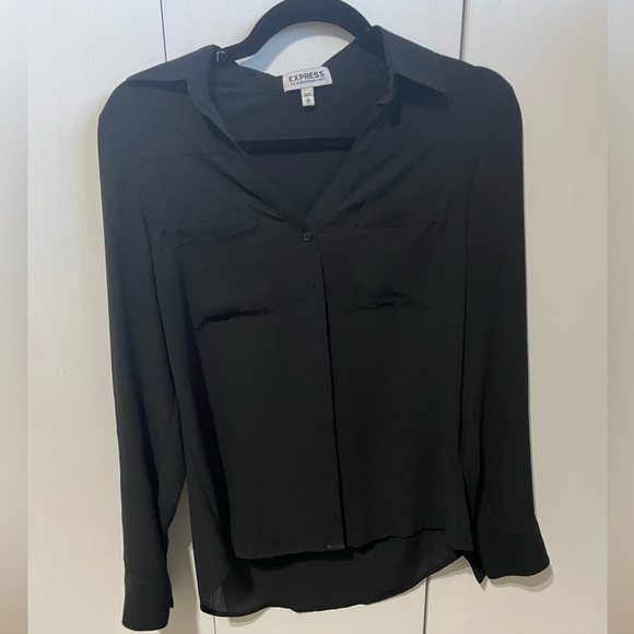 Express black button down shirt. Size XS. - Picture 1 of 3